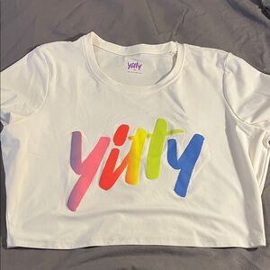 YITTY Stretchy Rainbow Crop Tee